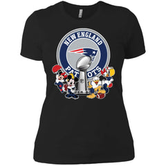 New England Patriots Super Bowl 2019 Mickey Minnie Mouse Donald Daisy Duck Football Nfl Women Cotton T-Shirt Women Cotton T-Shirt - parenttees