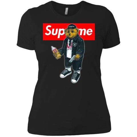 Supreme Bear Guns T-shirt Women Cotton T-Shirt Black / X-Small Women Cotton T-Shirt - parenttees