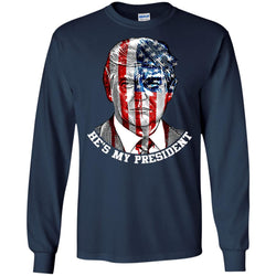 Donald Trump American Flag T-shirt Men Long Sleeve Shirt