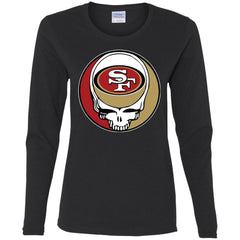 San Francisco 49ers Grateful Dead Steal Your Face Football Nfl Shirts Women Long Sleeve Shirt Women Long Sleeve Shirt - parenttees