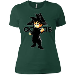 Goku Adidas Black T-shirt Women Cotton T-Shirt Women Cotton T-Shirt - parenttees