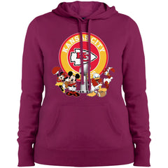 Nfl – Kansas City Chiefs Super Bowl 2019 Mickey Mouse Minnie Mouse Donald Duck Daisy Duck Football Women Hooded Sweatshirt Women Hooded Sweatshirt - parenttees