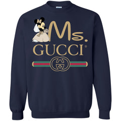 Ms Minnie Gucci Couple Disney Shirt Valentine's Day T-shirt Crewneck Pullover Sweatshirt Crewneck Pullover Sweatshirt - parenttees