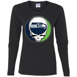 Seattle Seahawks Grateful Dead Steal Your Face Football Nfl Shirts Women Long Sleeve Shirt