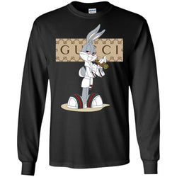 Gucci Rabbit Smoking Funny T-shirt Men Long Sleeve Shirt