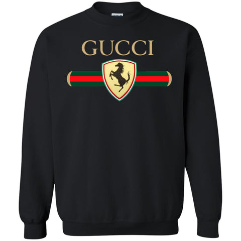 Gucci Ferrari T-shirt Crewneck Pullover Sweatshirt Black / S Crewneck Pullover Sweatshirt - parenttees