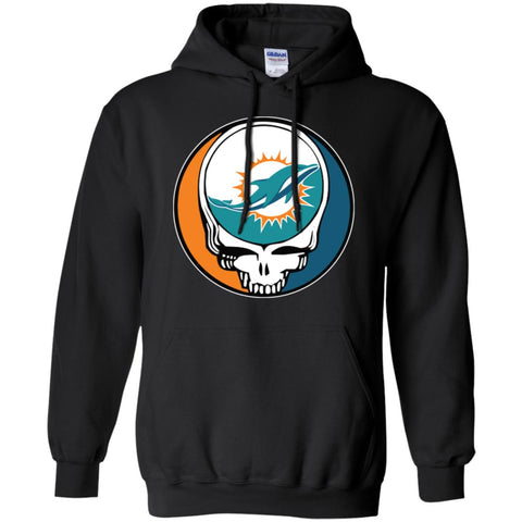 Miami Dolphins Grateful Dead Steal Your Face Football Nfl Shirts Pullover Hoodie Sweatshirt Black / S Pullover Hoodie Sweatshirt - parenttees