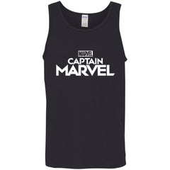 Marvel Captain Marvel Movie Logo White Men Cotton Tank Men Cotton Tank - parenttees