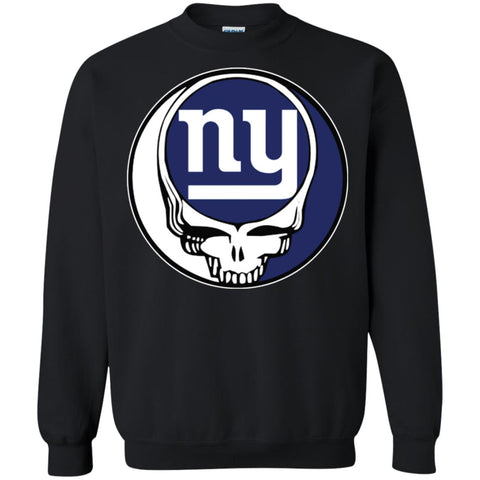 New York Giants Grateful Dead Steal Your Face Football Nfl Shirts Crewneck Pullover Sweatshirt Black / S Crewneck Pullover Sweatshirt - parenttees