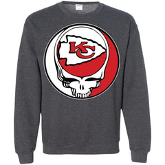 Kansas City Chiefs Grateful Dead Steal Your Face Football Nfl Shirts Crewneck Pullover Sweatshirt Crewneck Pullover Sweatshirt - parenttees