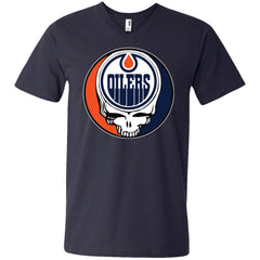 Edmonton Oilers Grateful Dead Steal Your Face Hockey Nhl Shirts Men V-Neck T-Shirt Men V-Neck T-Shirt - parenttees