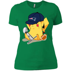 Nfl - New England Patriots Pikachu Super Bowl 2019 Football Women Cotton T-Shirt Women Cotton T-Shirt - parenttees