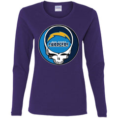 Los Angeles Chargers Grateful Dead Steal Your Face Football Nfl Shirts Women Long Sleeve Shirt Women Long Sleeve Shirt - parenttees