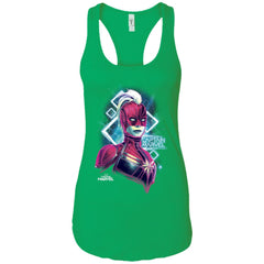 Marvel Captain Marvel Space Glow Neon Women Tank Top Women Tank Top - parenttees