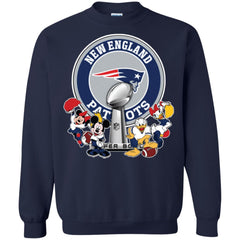 New England Patriots Super Bowl 2019 Mickey Minnie Mouse Donald Daisy Duck Football Nfl Crewneck Pullover Sweatshirt Crewneck Pullover Sweatshirt - parenttees