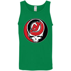 New Jersey Devils Grateful Dead Steal Your Face Hockey Nhl Shirts Men Cotton Tank Men Cotton Tank - parenttees