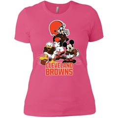 Mickey Mouse Cleveland Browns American Football Nfl Sports Shirt Women Cotton T-Shirt Women Cotton T-Shirt - parenttees