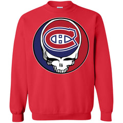 Montreal Canadiens Grateful Dead Steal Your Face Hockey Nhl Shirts Crewneck Pullover Sweatshirt Crewneck Pullover Sweatshirt - parenttees