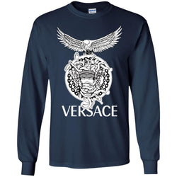 Versace Supervip Logo T-shirt Men Long Sleeve Shirt