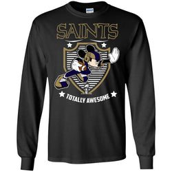 Nfl – New Orleans Saints Totally Awesome Mickey Mouse Super Bowl 2019 Football Men Long Sleeve Shirt