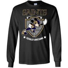 Nfl – New Orleans Saints Totally Awesome Mickey Mouse Super Bowl 2019 Football Men Long Sleeve Shirt Men Long Sleeve Shirt - parenttees