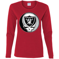 Oakland Raiders Grateful Dead Steal Your Face Football Nfl Shirts Women Long Sleeve Shirt Women Long Sleeve Shirt - parenttees