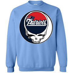New England Patriots Grateful Dead Steal Your Face Football Nfl Shirts Crewneck Pullover Sweatshirt Crewneck Pullover Sweatshirt - parenttees