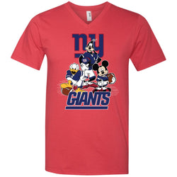 Mickey Mouse New York Giants American Football Nfl Sports Shirt Men V-Neck T-Shirt