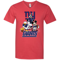 Mickey Mouse New York Giants American Football Nfl Sports Shirt Men V-Neck T-Shirt Men V-Neck T-Shirt - parenttees