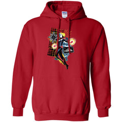 Captain Marvel Plaid Jean Patched Portrait Pullover Hoodie Sweatshirt Pullover Hoodie Sweatshirt - parenttees