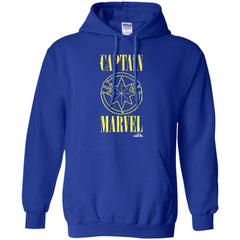 Captain Marvel Yellow Paint Drip Logo Pullover Hoodie Sweatshirt Pullover Hoodie Sweatshirt - parenttees