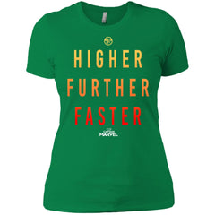 Marvel Captain Marvel Movie Higher Faster Women Cotton T-Shirt Women Cotton T-Shirt - parenttees