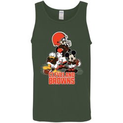 Mickey Mouse Cleveland Browns American Football Nfl Sports Shirt Men Cotton Tank