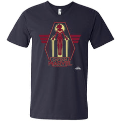 Captain Marvel Red Yellow Flight Powers Men V-Neck T-Shirt Men V-Neck T-Shirt - parenttees