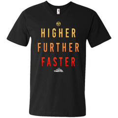 Marvel Captain Marvel Movie Higher Faster Men V-Neck T-Shirt Men V-Neck T-Shirt - parenttees