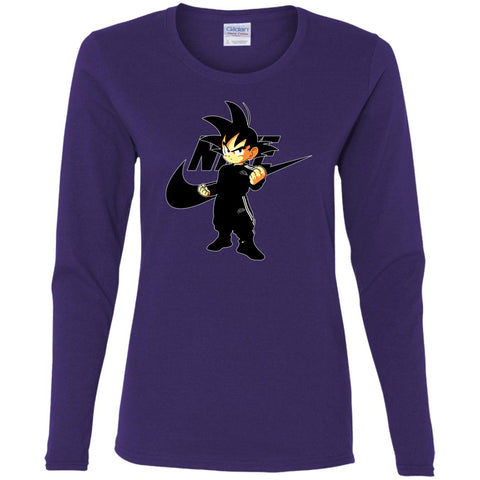 Goku Nike Best Shirt Trending T-shirt Women Long Sleeve Shirt Purple / S Women Long Sleeve Shirt - parenttees
