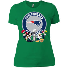 Nfl – New England Patriots Super Bowl 2019 Mickey Mouse Minnie Mouse Donald Duck Daisy Duck Football Women Cotton T-Shirt Women Cotton T-Shirt - parenttees