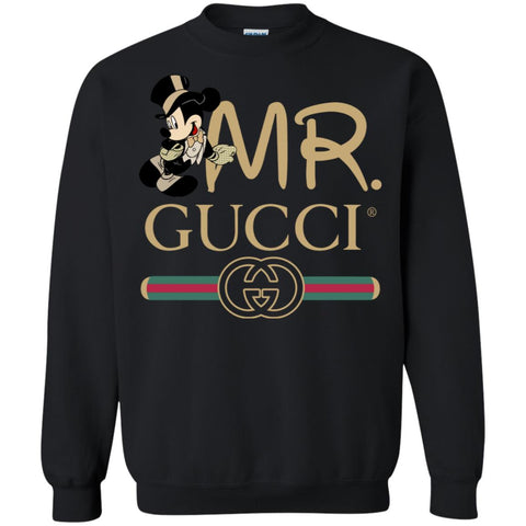 Gucci Couple Disney Mickey Valentine's Day T-shirt Crewneck Pullover Sweatshirt Black / S Crewneck Pullover Sweatshirt - parenttees