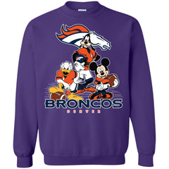 Mickey Mouse Denver Broncos American Football Nfl Sports Shirt Crewneck Pullover Sweatshirt Crewneck Pullover Sweatshirt - parenttees