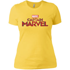 Marvel Captain Marvel Movie Logo Red Women Cotton T-Shirt Women Cotton T-Shirt - parenttees