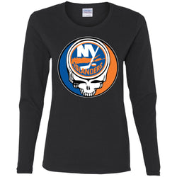 New York Islanders Grateful Dead Steal Your Face Hockey Nhl Shirts Women Long Sleeve Shirt