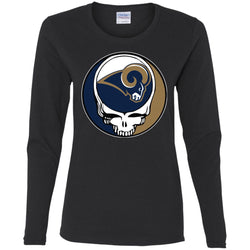 Los Angeles Rams Grateful Dead Steal Your Face Football Nfl Shirts Women Long Sleeve Shirt