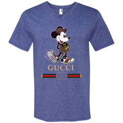 Gucci Mickey Kitty beauty T-shirt Men V-Neck T-Shirt