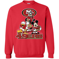 Mickey Mouse San Francisco 49ers American Football Nfl Sports Shirt Crewneck Pullover Sweatshirt Crewneck Pullover Sweatshirt - parenttees