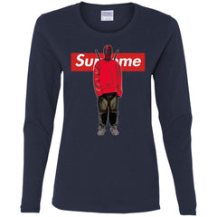 Supreme Deadpool Hiphop T-shirt Women Long Sleeve Shirt Women Long Sleeve Shirt - parenttees