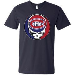 Montreal Canadiens Grateful Dead Steal Your Face Hockey Nhl Shirts Men V-Neck T-Shirt Men V-Neck T-Shirt - parenttees