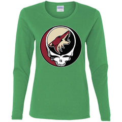 Arizona Coyotes Grateful Dead Steal Your Face Hockey Nhl Shirts Women Long Sleeve Shirt Women Long Sleeve Shirt - parenttees