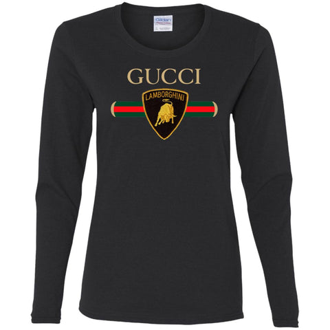 Gucci Lamborghini T-shirt Women Long Sleeve Shirt Black / S Women Long Sleeve Shirt - parenttees