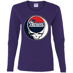 New England Patriots Grateful Dead Steal Your Face Football Nfl Shirts Women Long Sleeve Shirt Women Long Sleeve Shirt - parenttees