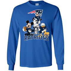 Nfl - New England Patriots Donald Duck Goofy Mickey Mouse Super Bowl 2019 Football Men Long Sleeve Shirt Men Long Sleeve Shirt - parenttees